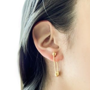 14k gold plated Clothespin Earrings